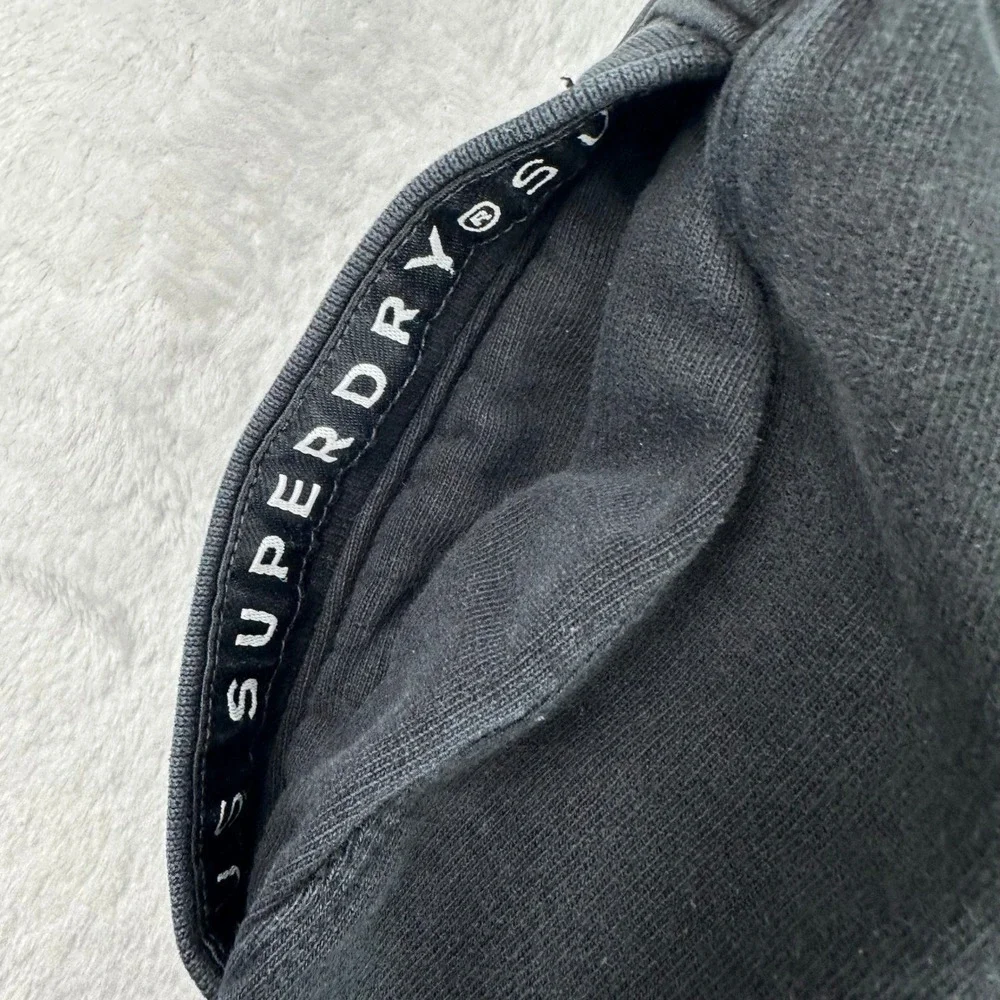Superdry Surplus NY Mens Black Cotton Joggers Sweatpants Size L M70003TO
